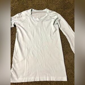 powder blue Lululemon swiftly long sleeve, size 8